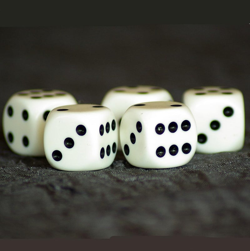 Magic Vosom Felt Lined Professional Dice Cup with 5 Dice Quiet for Yahtzee Game (1 PCS) - Image 3